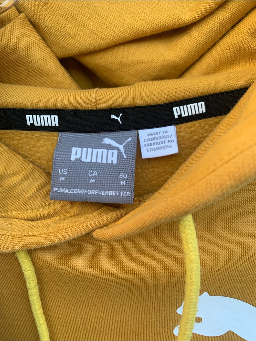 Puma Men's Mustard Logo Hoodie - Picture 4 of 5